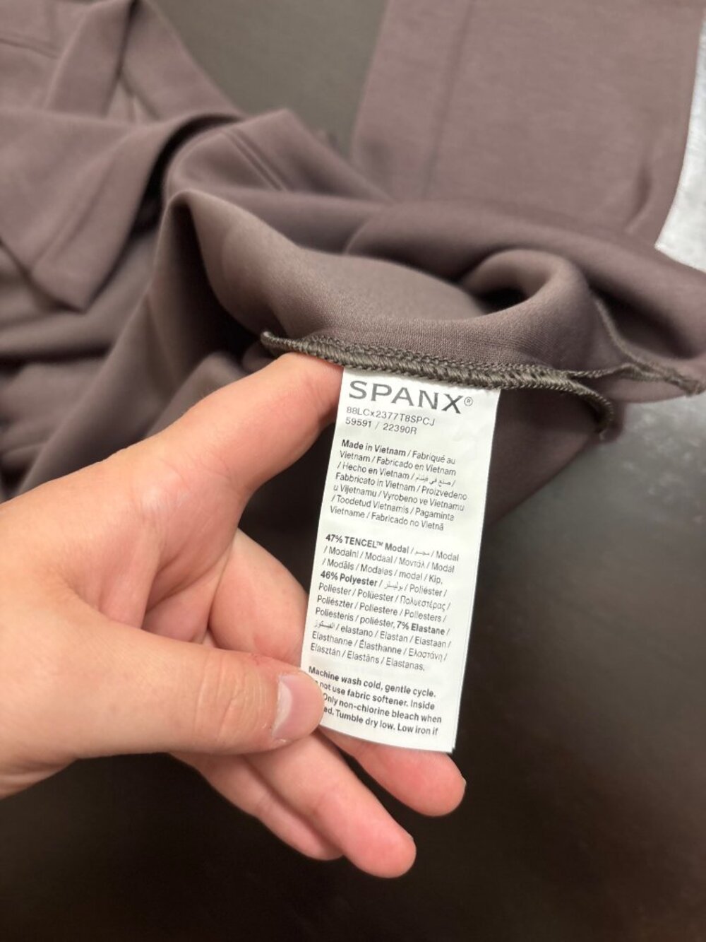 NEW Spanx Air Essentials Cardigan Cocoa Medium Brown Long-Sleeve Lightweight - Picture 6 of 8